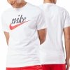 Nike t-shirt na krótki rękaw koszulka męska biała z nadrukiem